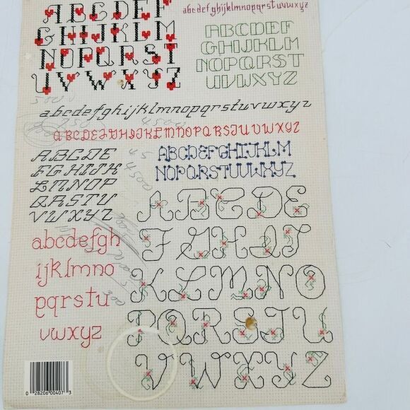 Eva Rosenstand Alphabet Cross Stitch Pattern Book Monogram Children Kids Vintage - Picture 5 of 15